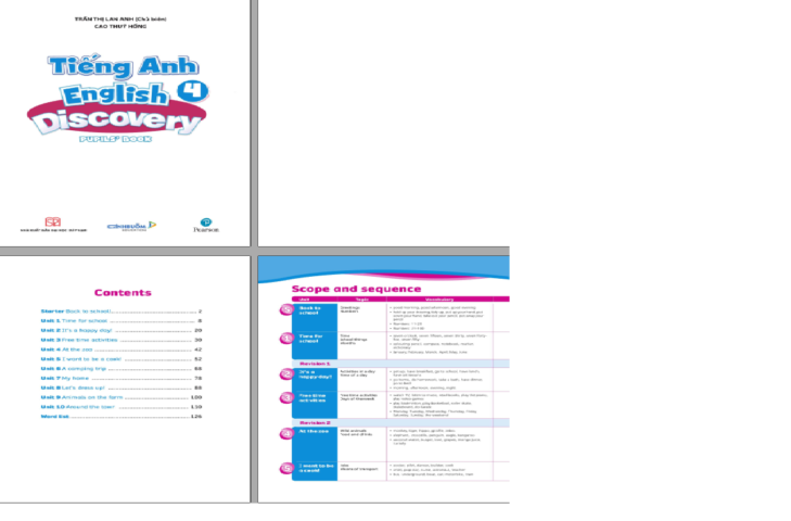 Tiếng Anh 4 English Discovery Pupil's Book - Sách giấy gáy xoắn