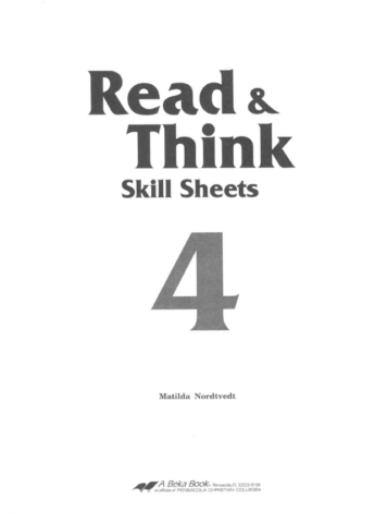 [Sách] Abeka Grade 4 : Read _ Think Skill Sheets – Abeka Grade 4 – Sách ...