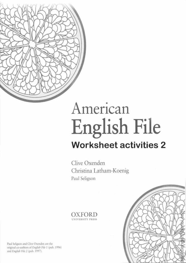 [Sách] American English File 2 Worksheet Activities (1st Edition ...