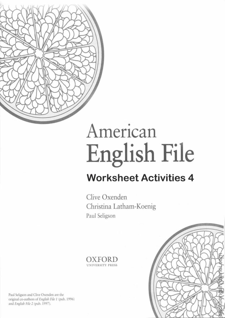 [Sách] American English File 4 Worksheet Activities (1st Edition ...