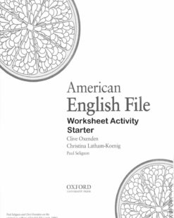 [Sách] American English File Starter Worksheet Activities (1st Edition) – Sách giấy gáy xoắn