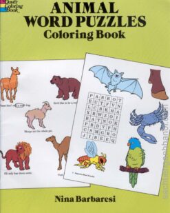 [Sách] Animal Word Puzzles Coloring Book - Sách giấy gáy xoắn