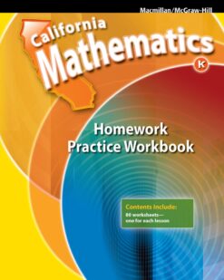 [Sách] California Mathematics Grade K Reteach and Skills Practice Workbook - Sách giấy gáy xoắn