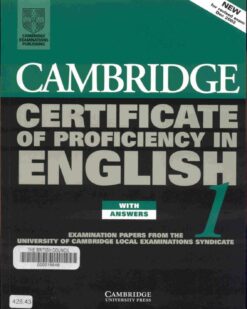 [Sách] Cambridge Certificate of Proficiency in English 1 with Answers - Sách giấy gáy xoắn
