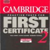 [Sách] Cambridge Practice Tests for First Certificate 2 - Sách giấy gáy xoắn