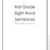 [Sách] First Grade Sight Word Sentences – Sách giấy gáy xoắn