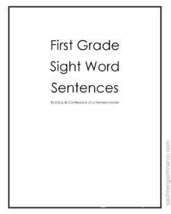 [Sách] First Grade Sight Word Sentences – Sách giấy gáy xoắn