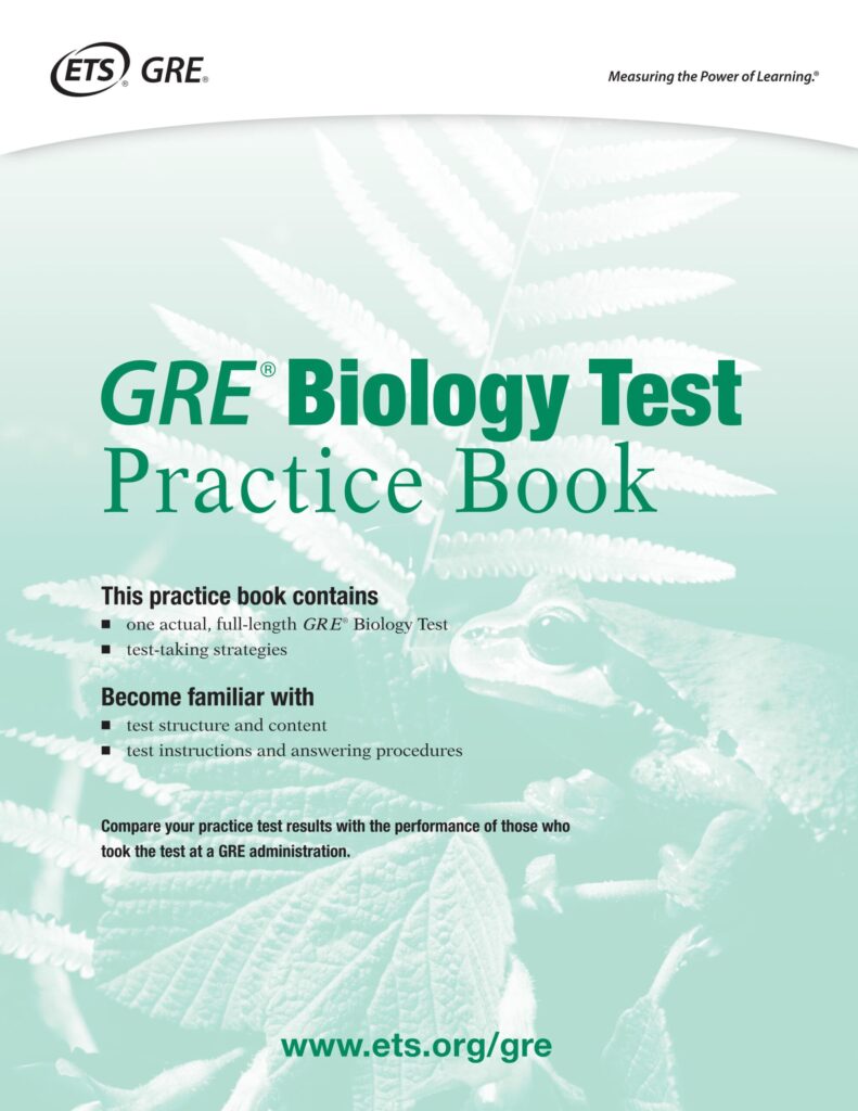 [Sách] GRE Biology Test Practice Book by Educational Testing Service ...