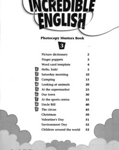 [Sách] Incredible English 3 Photocopy Masters Book – Sách giấy gáy xoắn