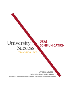 [Sách] Pearson University Success Transition Oral Communication - Sách giấy gáy xoắn