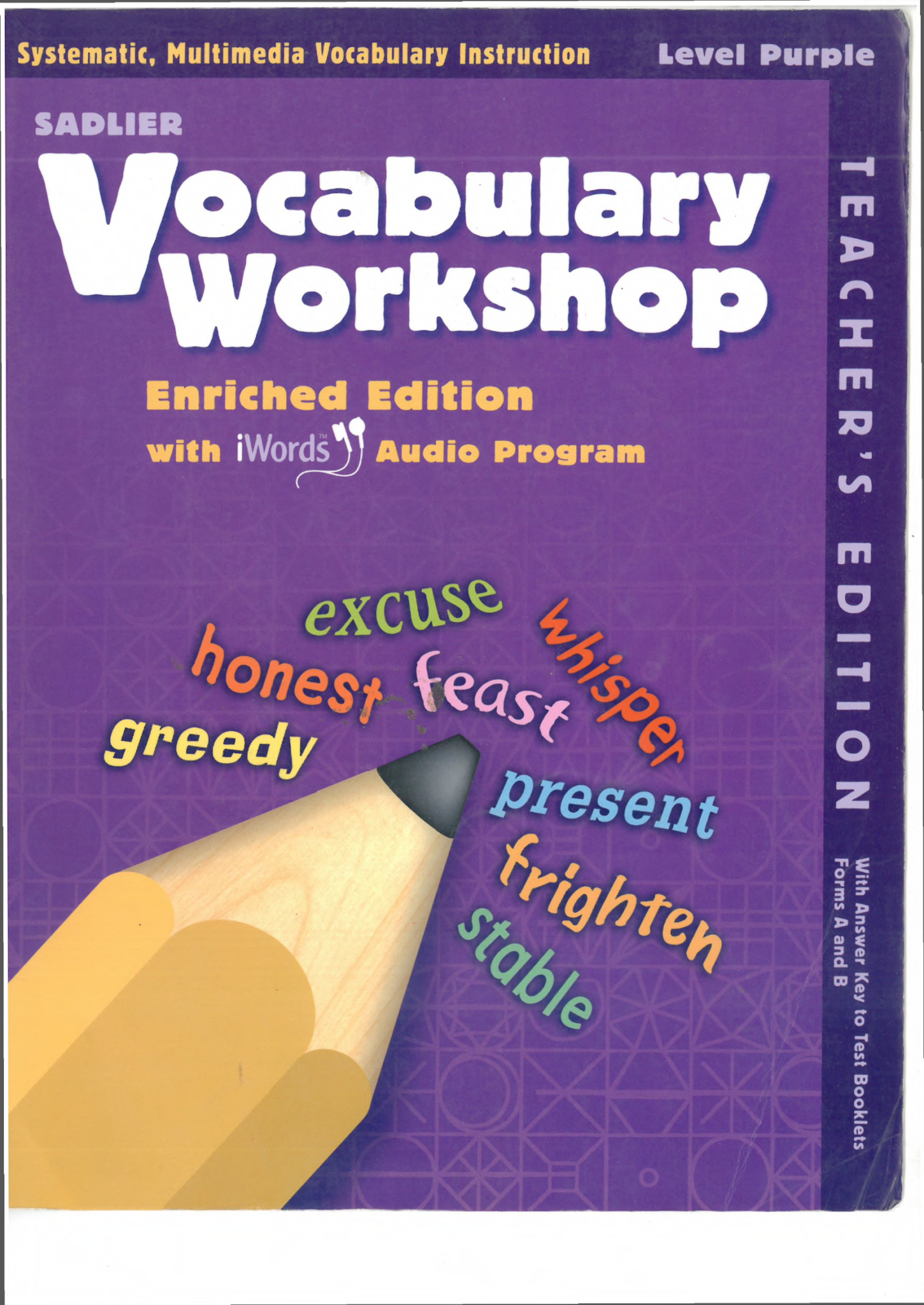 [Sách] Sadlier Vocabulary Workshop level PURPLE (TEACHER’S EDITION ...