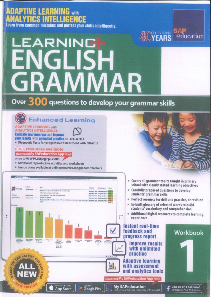 [Sách] SAP Learning English Grammar 1 Workbook – Sách giấy gáy xoắn ...