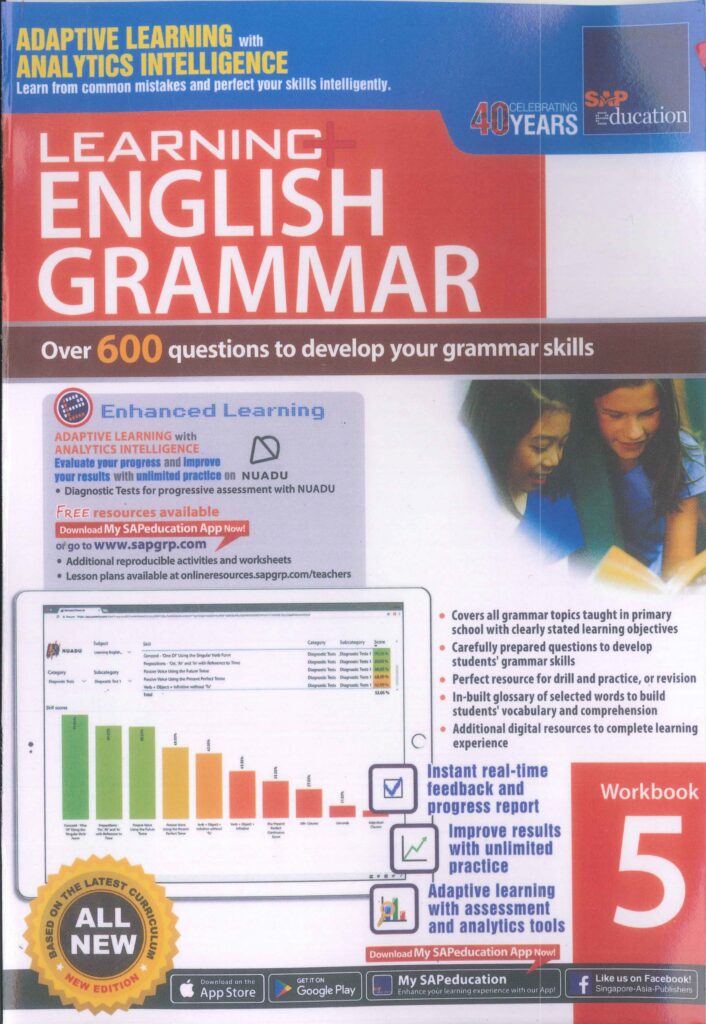[Sách] SAP Learning English Grammar 5 Workbook – Sách giấy gáy xoắn ...