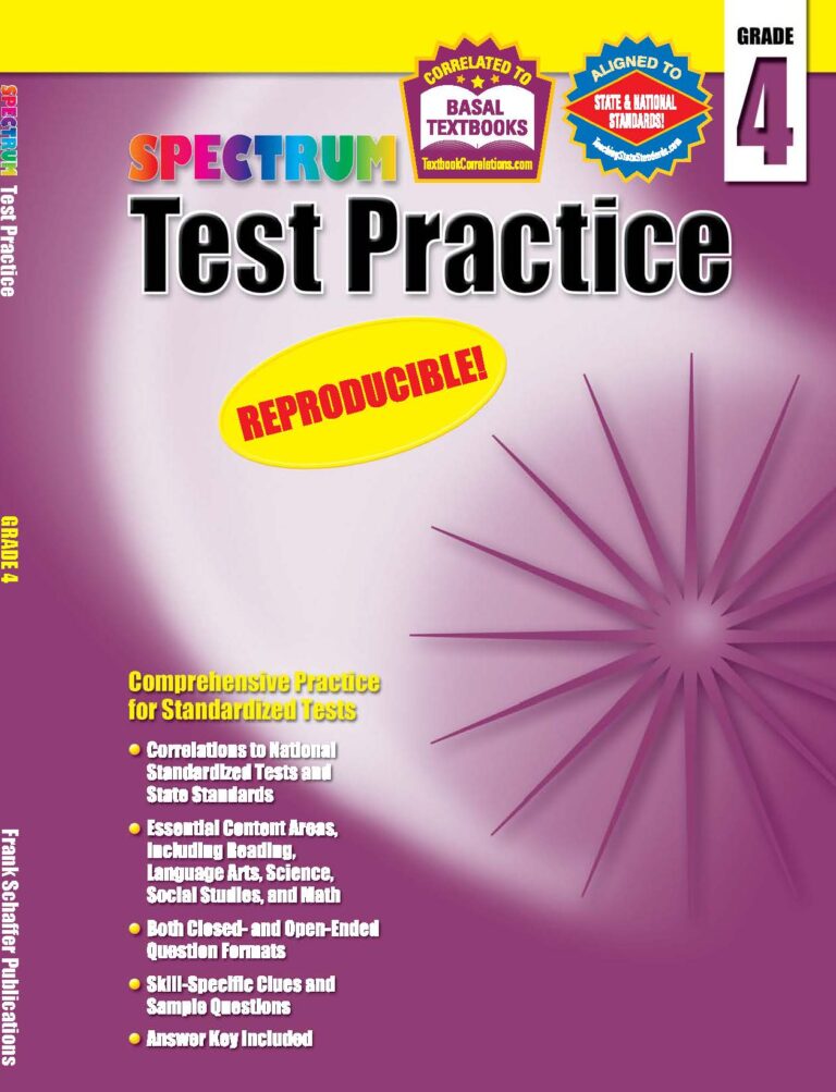[Sách] Spectrum Test Practice Grade 4 (có kèm đáp án) – Sách giấy gáy ...