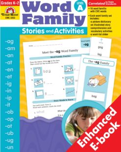 [Sách] Word Family Stories & Activities, Level A, Grades K-2 – Sách giấy gáy xoắn
