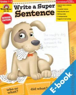 [Sách] Write a Super Sentence, Grade 1-3 – Sách giấy gáy xoắn