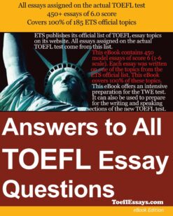 [Sách] Answers to all TOEFL Essay Questions – Sách giấy gáy xoắn