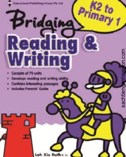 [Sách] Bridging K2 to Primary 1 : Reading & Writing ( Sách mầm non Singapore) ( có đáp án cuối sách) - Sách giấy gáy xoắn