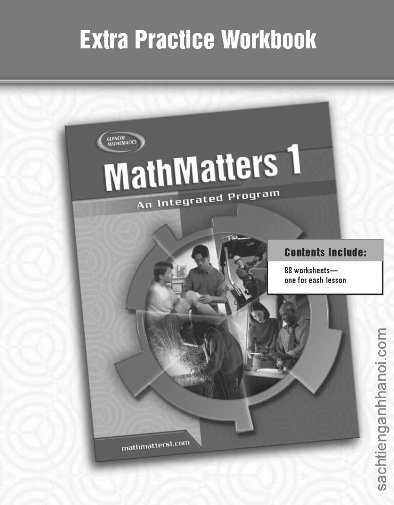 [Sách] McGraw Hill – MathMatters 1 An Integrated Program Extra Practice ...