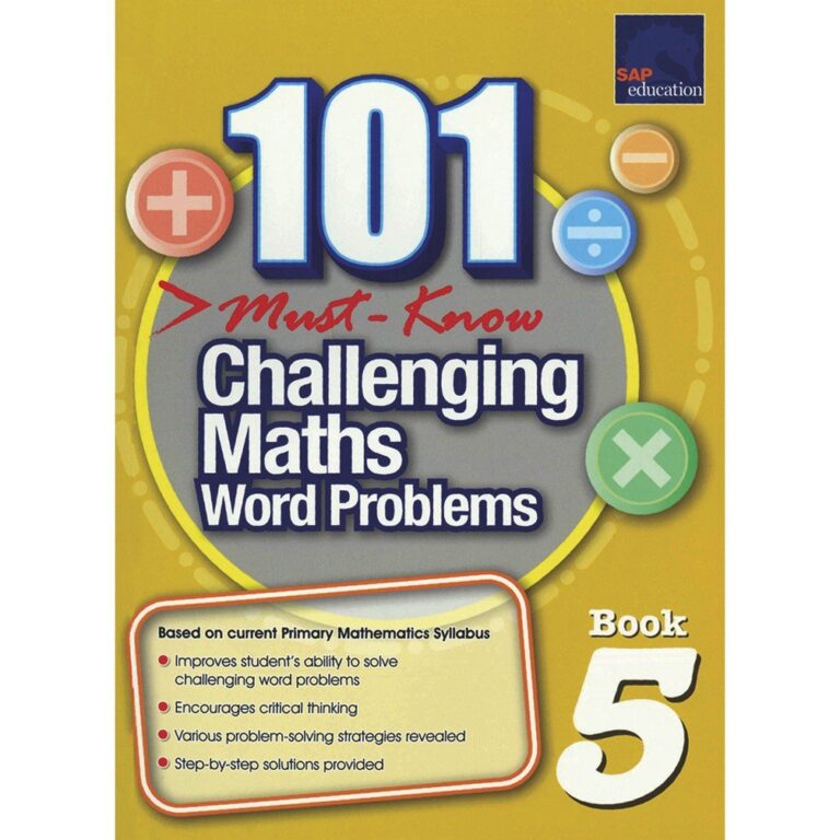 [Sách] 101 Must- Know Challenging Maths Word Problems Book 5 ( Có đáp ...