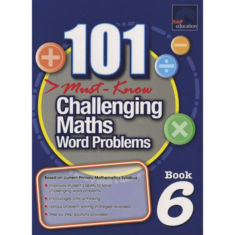 [Sách] 101 Must- Know Challenging Maths Word Problems Book 6 ( Có đáp ...