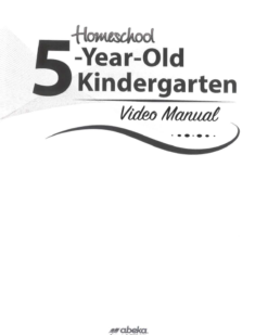 [Sách] Abeka K5 : Homeschool 5 Year Old Kindergarten Video Manual K5 Abeka Book - Sách giấy gáy xoắn