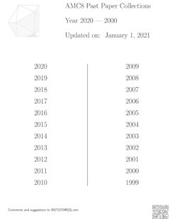 [Sách] AMC8 Past Paper Collections Year 2000 - 2020 (Updated on January 1, 2021) kèm đáp án - Sách giấy gáy xoắn