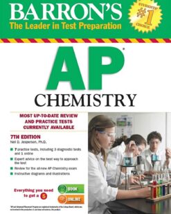 [Sách] Barron’s AP Chemistry with 7 Practice Tests 7th Edition (Barron’s Test Prep) – Sách giấy gáy xoắn