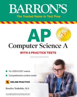[Sách] Barron’s AP Computer Science A with 6 Practice Tests (2020 & 2021) 9th Edition (Barron’s Test Prep) – Sách giấy gáy xoắn