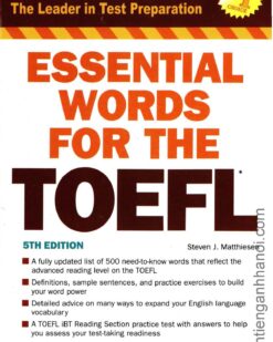 [Sách] Barron’s – Essential Words for the TOEFL Test of English as a Foreign Language 5th Edition – Sách giấy gáy xoắn