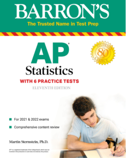 [Sách] Barron's AP Statistics with 6 Practice Tests (2020 & 2021) 11th Edition (Barron's Test Prep) – Sách giấy gáy xoắn