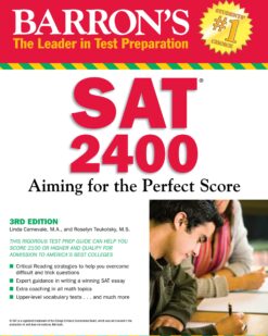 [Sách] Barron's SAT 2400 Aiming for the Perfect Score (3rd Edition) by Linda Carnevale and Roselyn Teukolsky (Barron’s Test Prep) – Sách giấy gáy xoắn