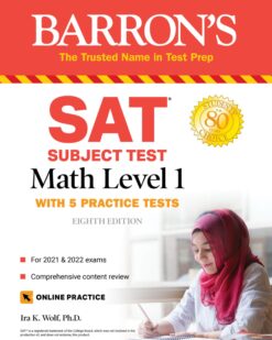 [Sách] Barron's SAT Subject Test Math Level 1: with 5 Practice Tests (2021 & 2022) Eighth Edition – Sách giấy gáy xoắn