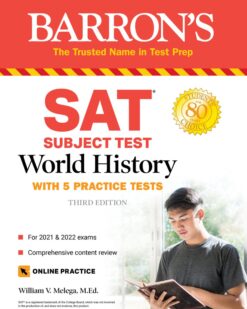[Sách] Barron's SAT Subject Test World History: with 5 Practice Tests (2021 & 2022) 3rd Edition – Sách giấy gáy xoắn