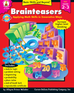 [Sách] Brainteasers, Grades 2 - 3 (Basic Skills & Beyond): Carson-Dellosa Publishing – Sách giấy gáy xoắn