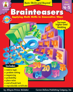 [Sách] Brainteasers, Grades 4 - 5 (Basic Skills & Beyond): Carson-Dellosa Publishing – Sách giấy gáy xoắn