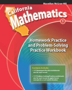 [Sách] California Mathematics Grade 1 Homework Practice and Problem-Solving Practice Workbook - Sách giấy gáy xoắn