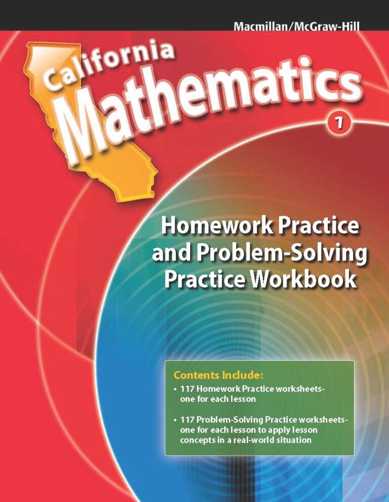 [Sách] California Mathematics Grade 1 Homework Practice and Problem ...