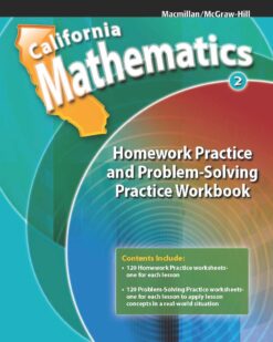 [Sách] California Mathematics Grade 2 Homework Practice and Problem-Solving Practice Workbook - Sách giấy gáy xoắn