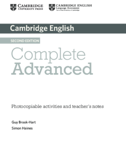 [Sách] Cambridge English Complete Advanced Activities and Teacher's Notes (Second Edition) – Sách giấy gáy xoắn