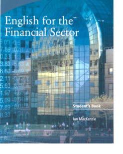 [Sách] Cambridge English for the Financial Sector Student's Book (Professional English) - Sách giấy gáy xoắn