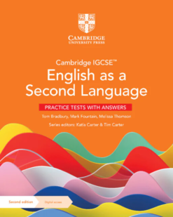 [Sách] Cambridge IGCSE English as a Second Language Practice Tests with Answers (Second Edition 2023) - Sách giấy gáy xoắn *