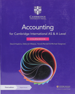 [Sách] Cambridge International AS and A Level Accounting Coursebook (third edition 2022) – Sách giấy gáy xoắn