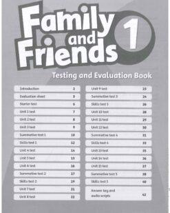 [Sách] Family and Friends 1 Testing and Evaluation Book (PHIÊN BẢN CŨ - 1st Edition BRITISH ENGLISH) - Sách giấy gáy xoắn