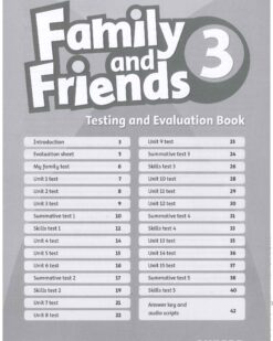 [Sách] Family and Friends 3 Testing and Evaluation Book (PHIÊN BẢN CŨ - 1st Edition BRITISH ENGLISH) - Sách giấy gáy xoắn