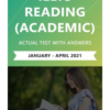 [Sách] IELTS Reading (Academic) Actual Tests with Answers (January - April 2021) – Sách giấy gáy xoắn