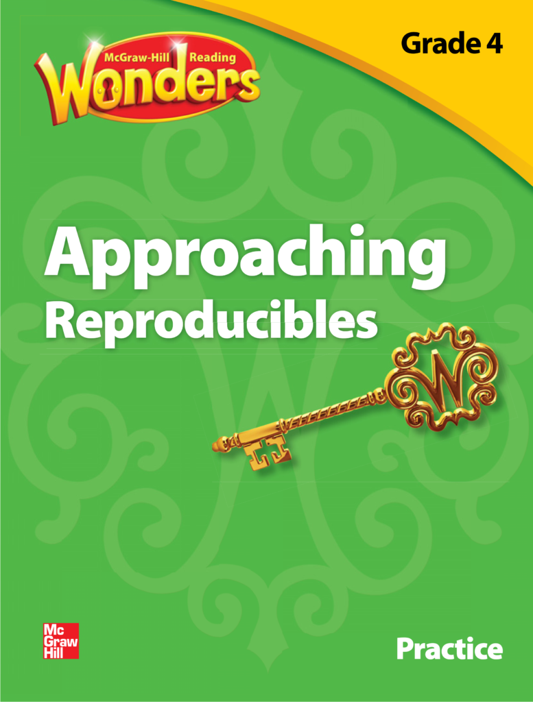 [Sách] McGraw-Hill Reading Wonders Grade 4 Approaching Reproducibles ...