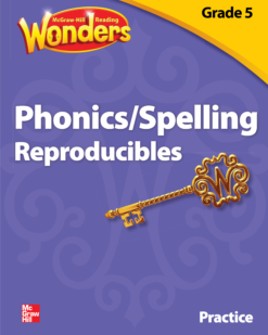 [Sách] McGraw-Hill Reading Wonders Grade 5 Phonics Spelling Reproducibles Practice STUDENT EDITION - (2014 version) - Sách giấy gáy xoắn