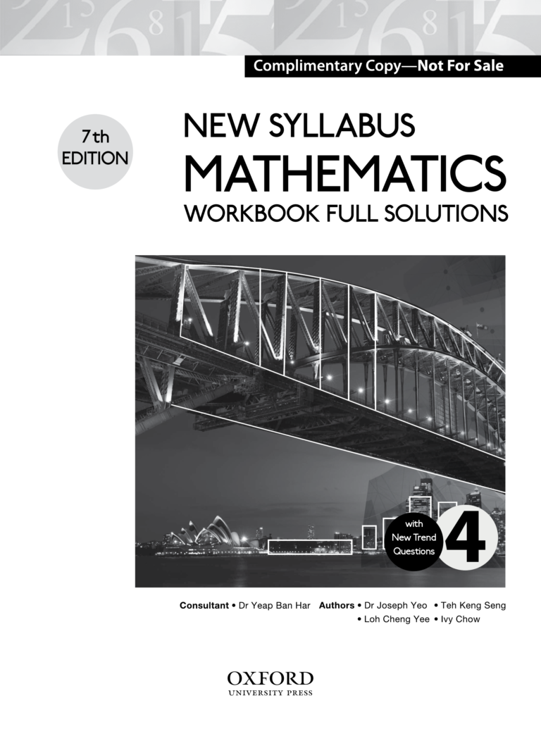 [Sách] Oxford – New Syllabus Mathematics 4 Workbook Full Solutions (7th ...