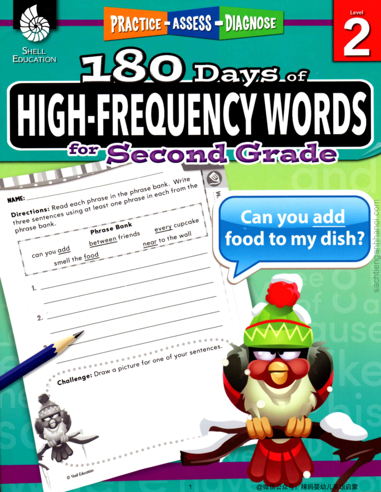 [Sách] Shell Education – 180 Days of High-Frequency Words for Second ...
